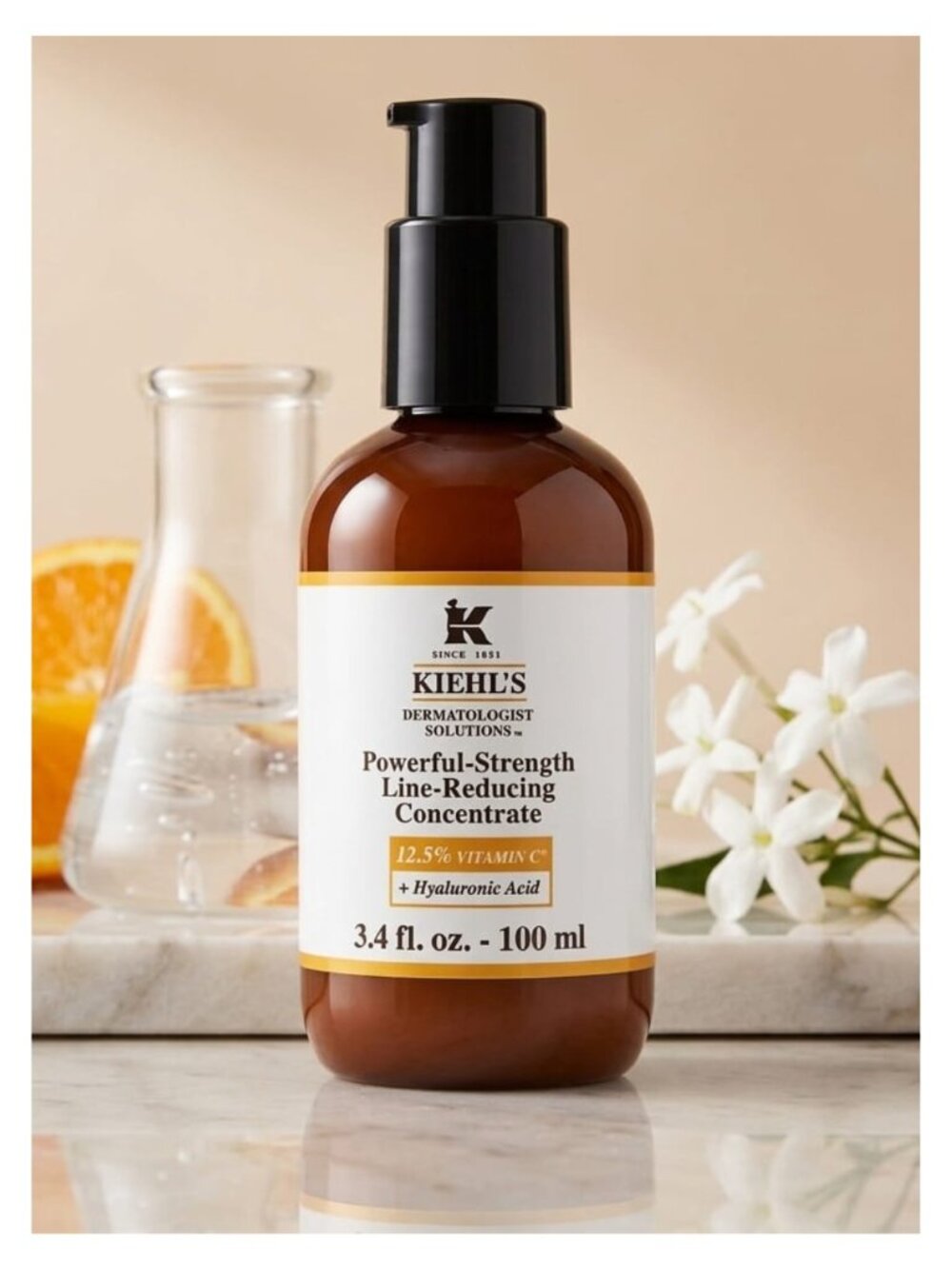 KIEHL'S Powerful Strength Line Reducing Concentrate Hyaluronic 3.4 oz NIB.
